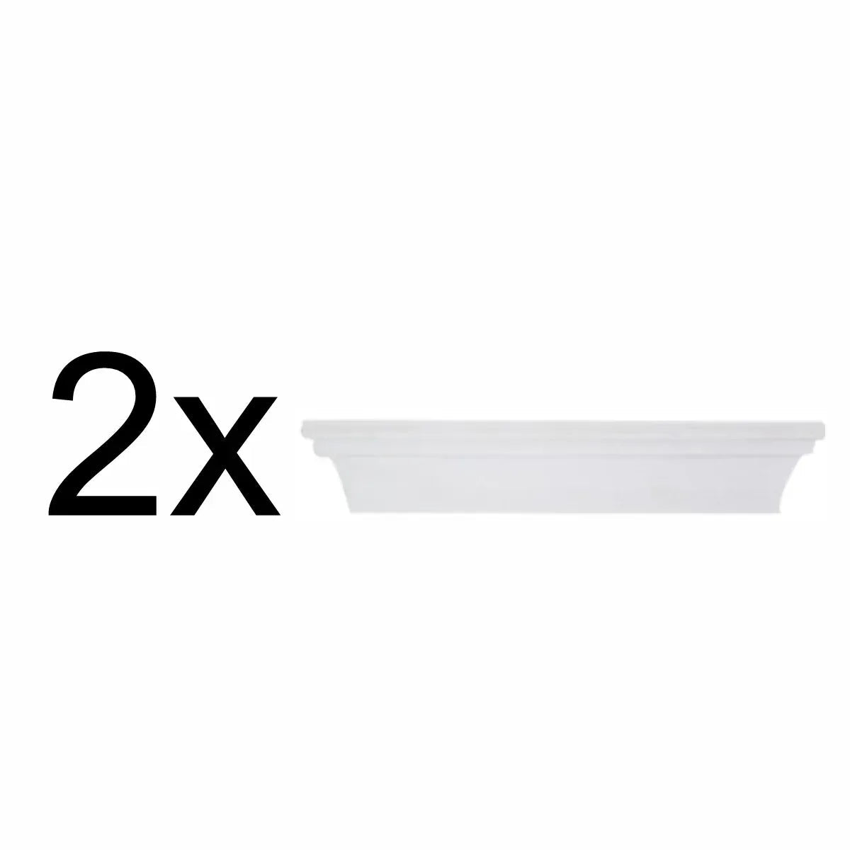 Set 4 rame foto, Naimeed D4597W, 2 polite si 3 ornamente, Alb