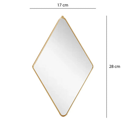 Set 3 Oglinzi Decorative, Naimeed D4607G, Auriu, 17x1x28 cm