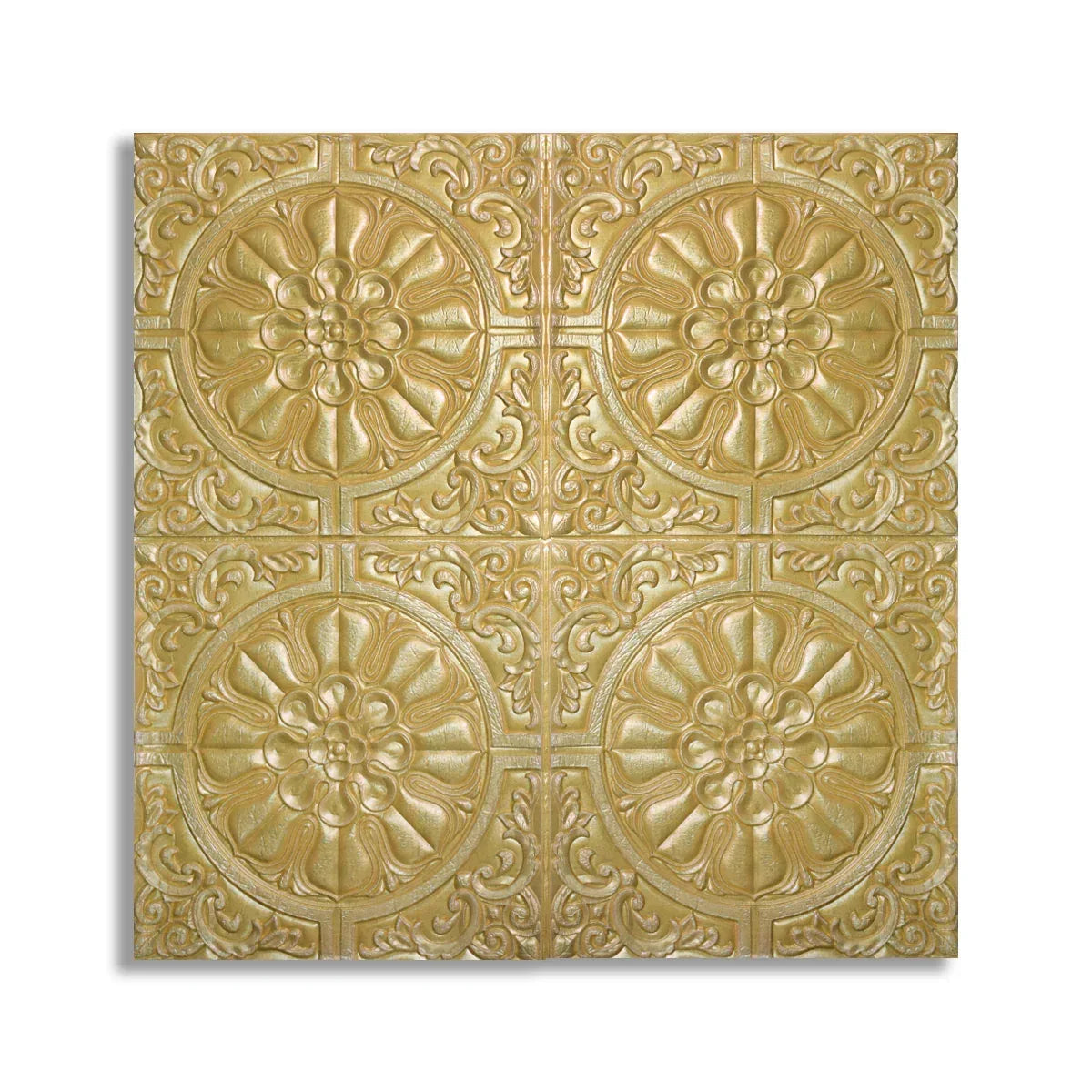 Tapet 3D Autoadeziv, design modern, rezistent la umezeala, usor de curatat, 70x70cm, Naimeed D4713, Auriu