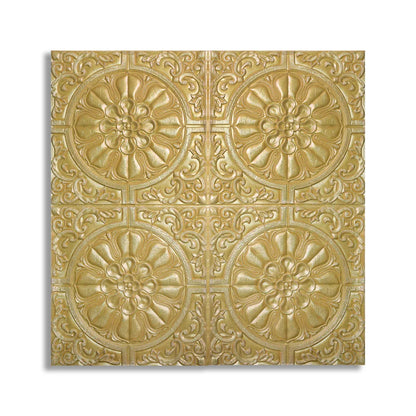 Tapet 3D Autoadeziv, design modern, rezistent la umezeala, usor de curatat, 70x70cm, Naimeed D4713, Auriu