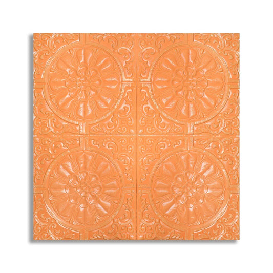 Set 10 x Tapet 3D Autoadeziv, design modern, rezistent la umezeala, usor de curatat, 70x70cm, Naimeed D4715, Portocaliu