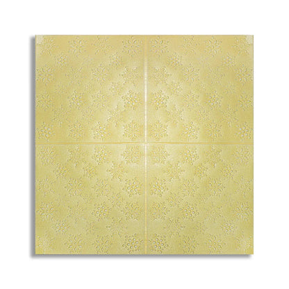 Tapet 3D Autoadeziv, design modern, rezistent la umezeala, usor de curatat, 70x70cm, Naimeed D4719, Galben