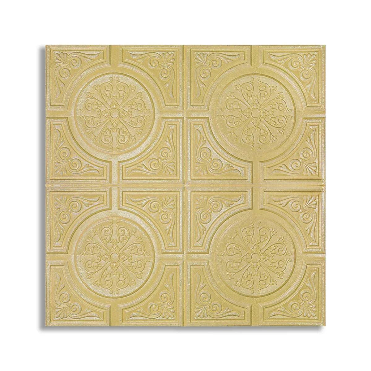Set 5 x Tapet 3D Autoadeziv, design modern, rezistent la umezeala, usor de curatat, 70x70cm, Naimeed D4723, Galben