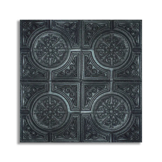 Set 5 x Tapet 3D Autoadeziv, design modern, rezistent la umezeala, usor de curatat, 70x70cm, Naimeed D4724, Negru