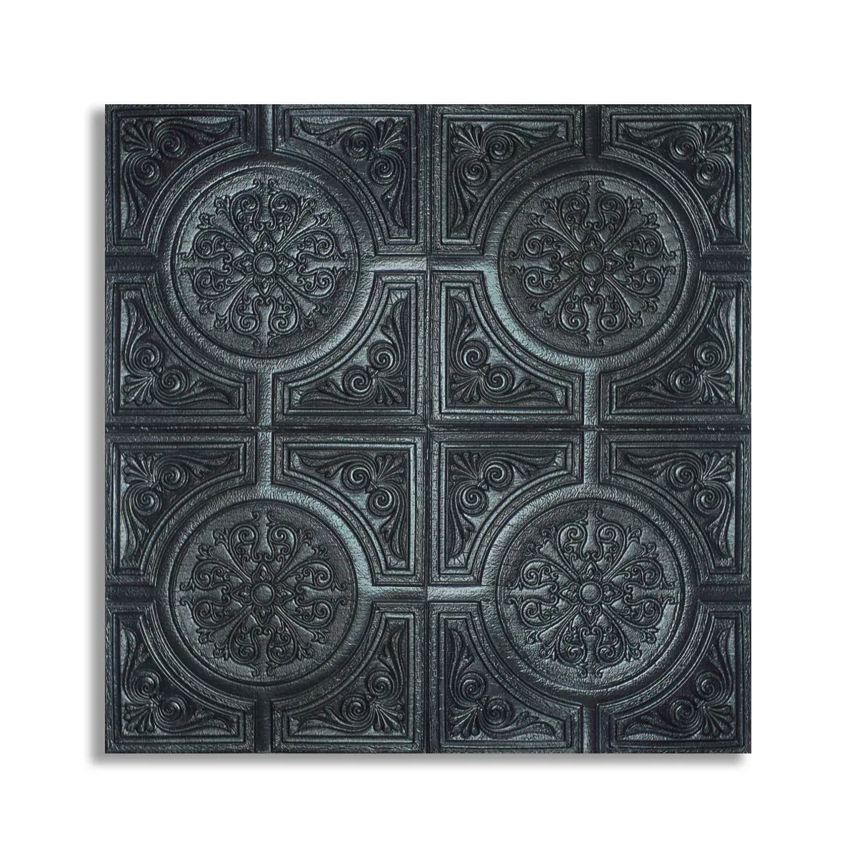 Set 10 x Tapet 3D Autoadeziv, design modern, rezistent la umezeala, usor de curatat, 70x70cm, Naimeed D4724, Negru