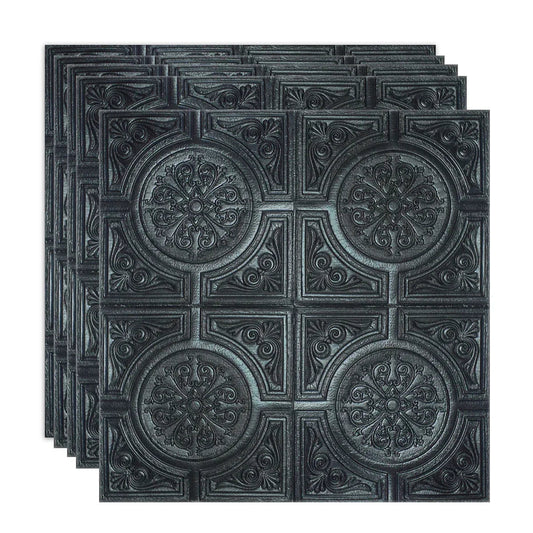Set 5 x Tapet 3D Autoadeziv, design modern, rezistent la umezeala, usor de curatat, 70x70cm, Naimeed D4724, Negru
