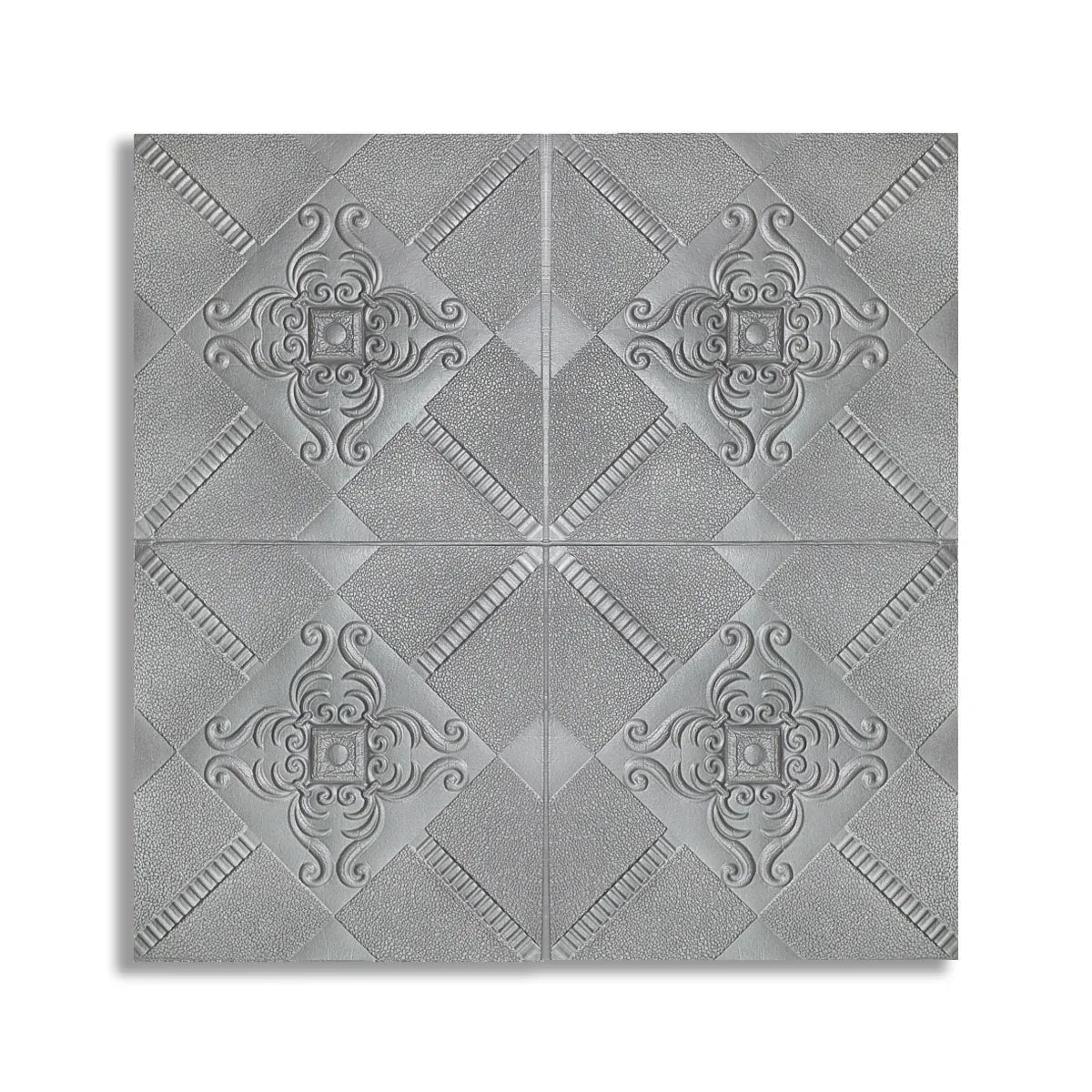 Tapet 3D Autoadeziv, design modern, rezistent la umezeala, usor de curatat, 70x70cm, Naimeed D4727, Argintiu