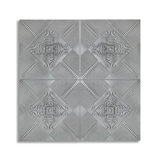 Tapet 3D Autoadeziv, design modern, rezistent la umezeala, usor de curatat, 70x70cm, Naimeed D4727, Argintiu