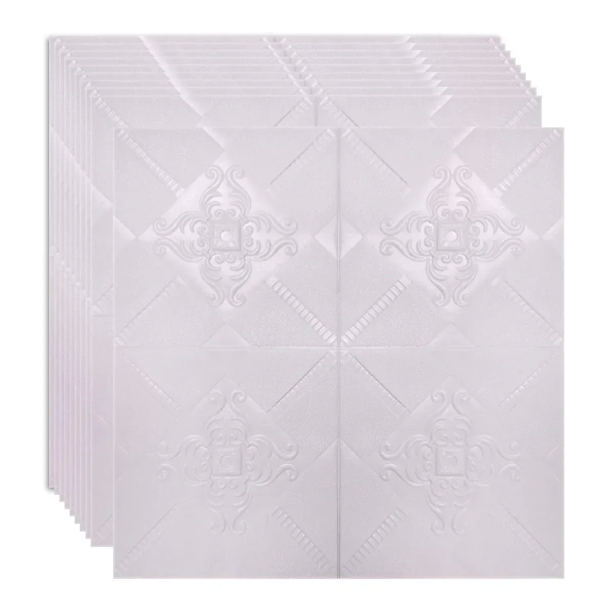 Set 10 x Tapet 3D Autoadeziv, design modern, rezistent la umezeala, usor de curatat, 70x70cm, Naimeed D4728, Roz