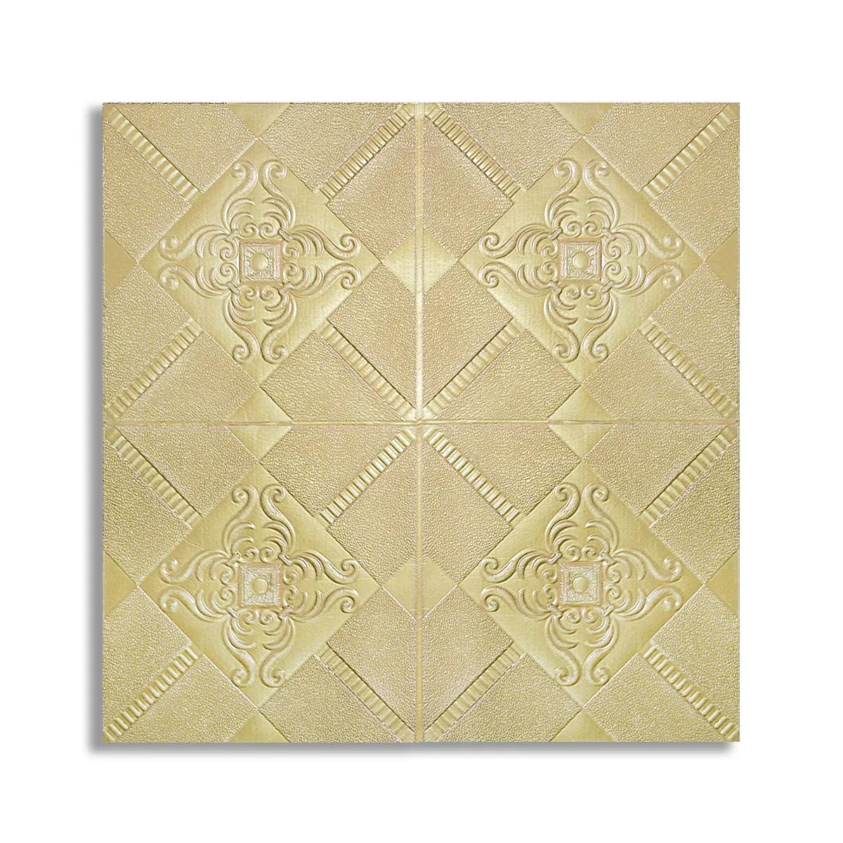 Tapet 3D Autoadeziv, design modern, rezistent la umezeala, usor de curatat, 70x70cm, Naimeed D4730, Auriu