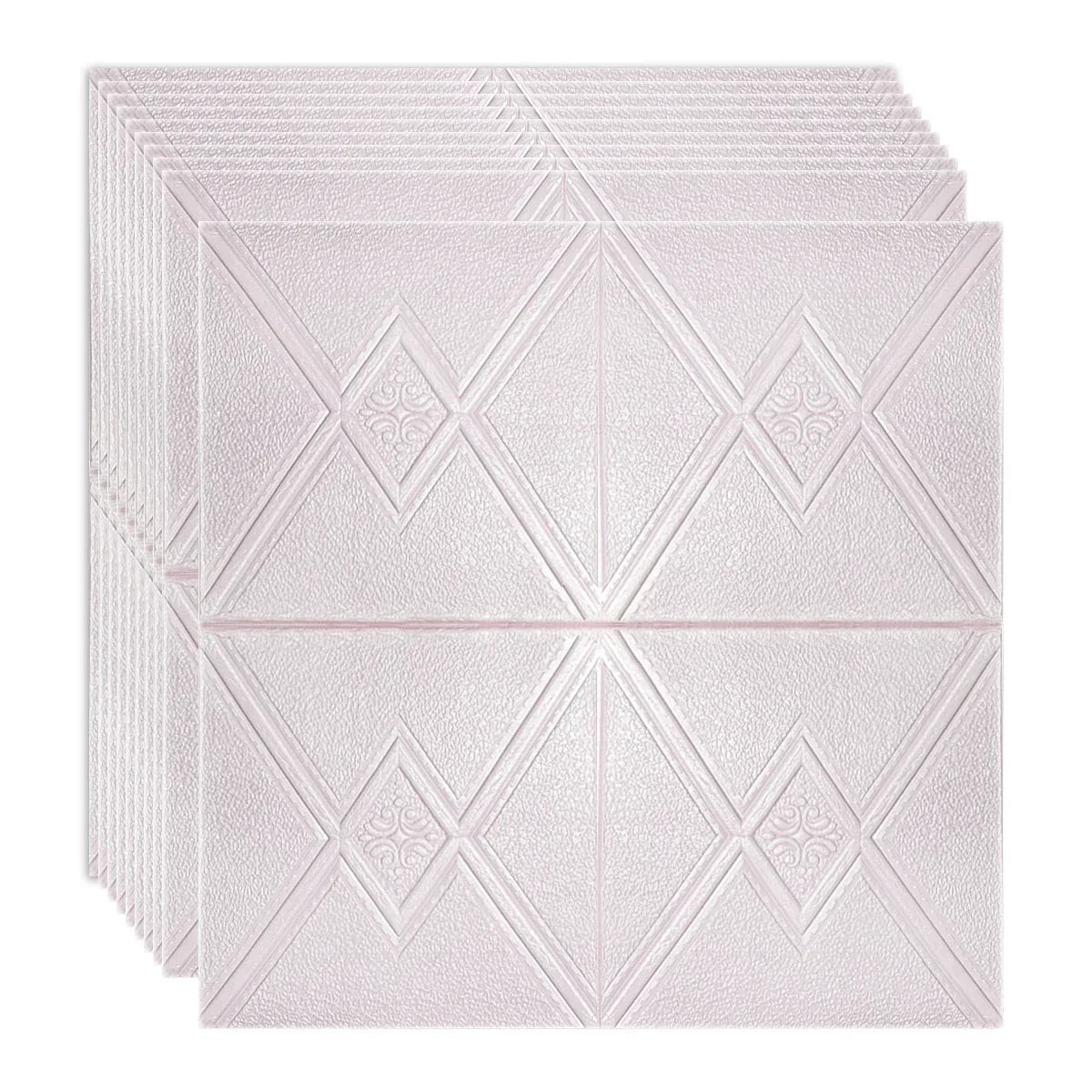Set 10 x Tapet 3D Autoadeziv, design modern, rezistent la umezeala, usor de curatat, 70x70cm, Naimeed D4743, Roz