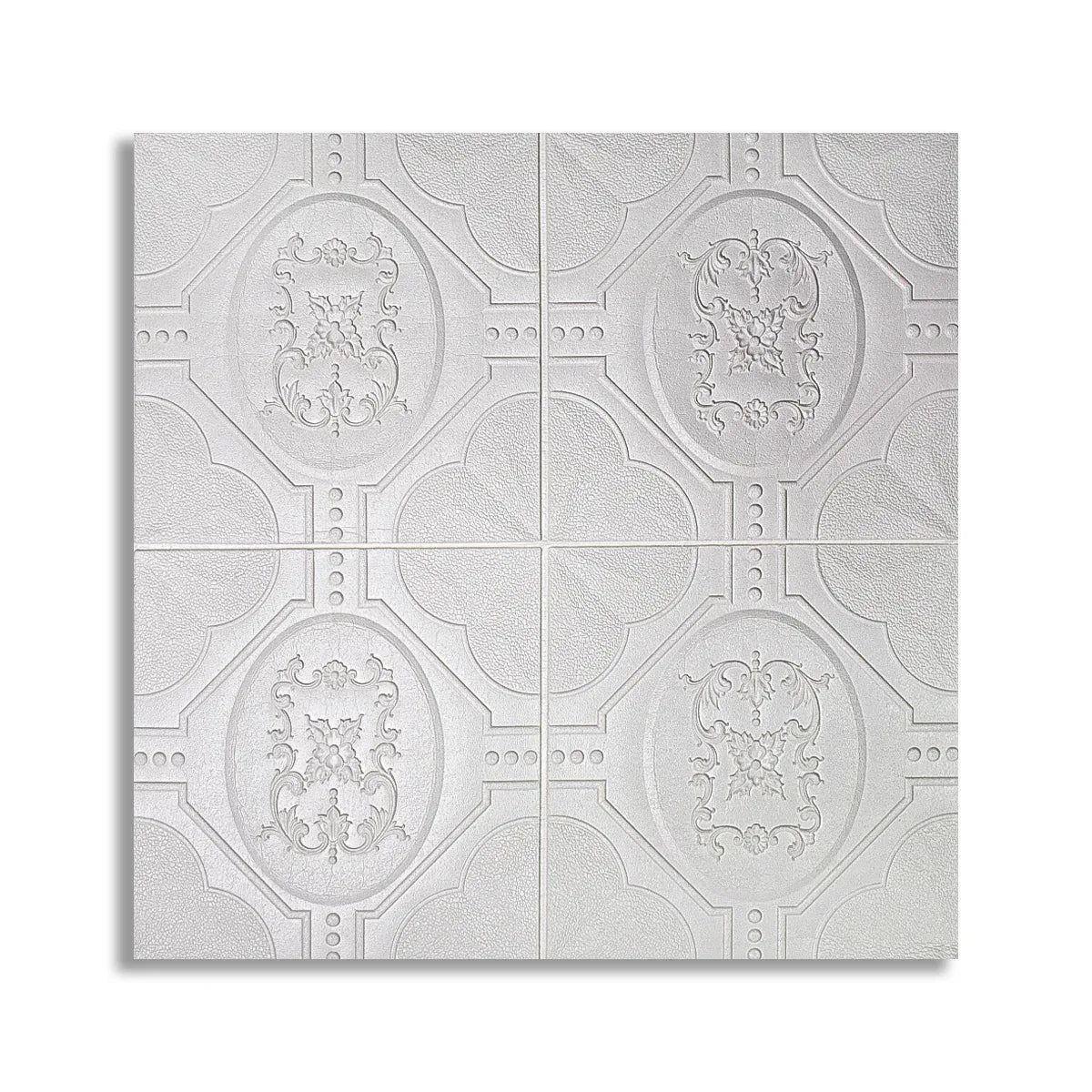 Set 10 x Tapet 3D Autoadeziv, design modern, rezistent la umezeala, usor de curatat, 70x70cm, Naimeed D4746, Alb
