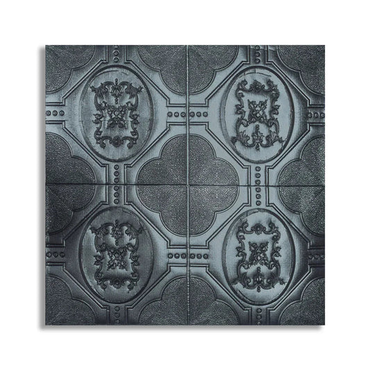 Set 5 x Tapet 3D Autoadeziv, design modern, rezistent la umezeala, usor de curatat, 70x70cm, Naimeed D4750, Negru