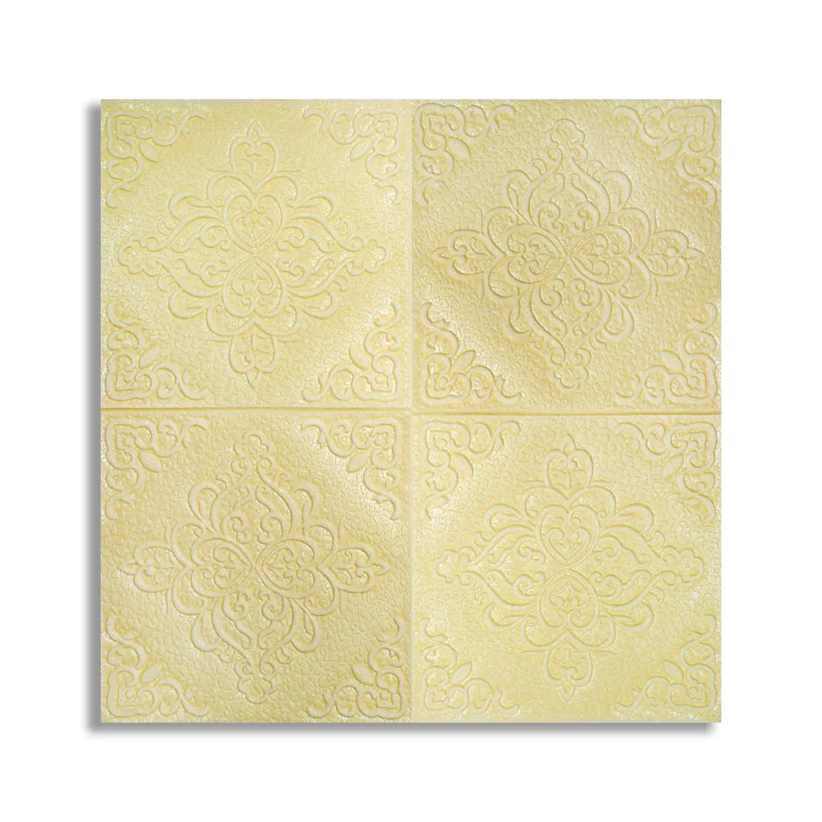 Tapet 3D Autoadeziv, design modern, rezistent la umezeala, usor de curatat, 70x70cm, Naimeed D4753, Galben