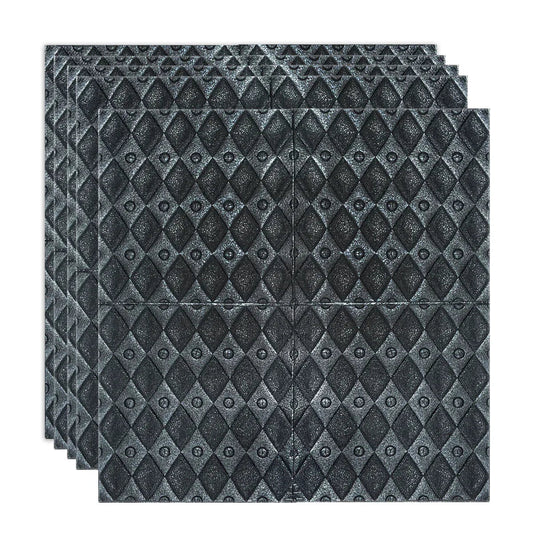 Set 5 x Tapet 3D Autoadeziv, design modern, rezistent la umezeala, usor de curatat, 70x70cm, Naimeed D4759, Negru