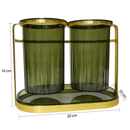 Suport tacamuri din metal, Naimeed D4779, Auriu