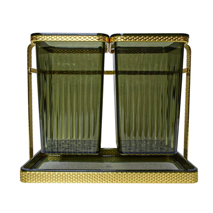 Suport tacamuri din metal, Naimeed D4780, Auriu