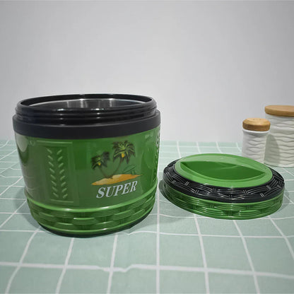 Caserola termica, set 2 piese, cu interior din inox, Naimeed D4796, Verde