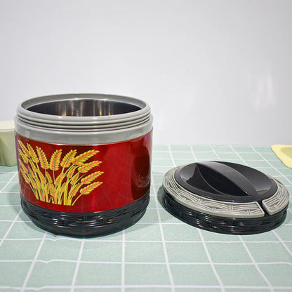 Caserola termica, set 2 piese, interior din inox, Naimeed D4802, Rosu
