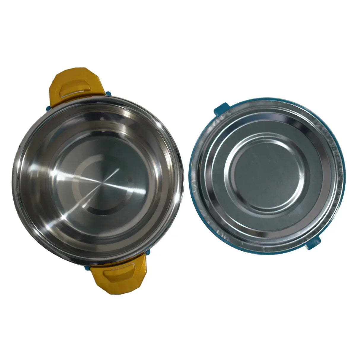 Caserola termica, set 5 piese, cu interior din inox, Naimeed D4818, Albastru