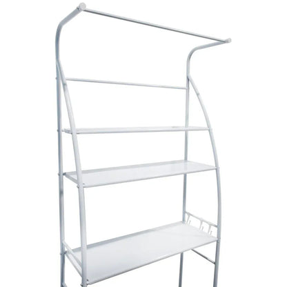 Raft de baie, 3 polite deasupra masinii de spalat, Naimeed D4824, 177x65x25 cm, Alb