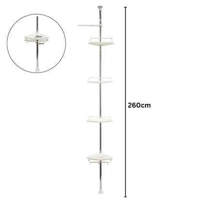 Raft de baie, 4 polite, inaltime 260 cm, Naimeed D4827, Alb