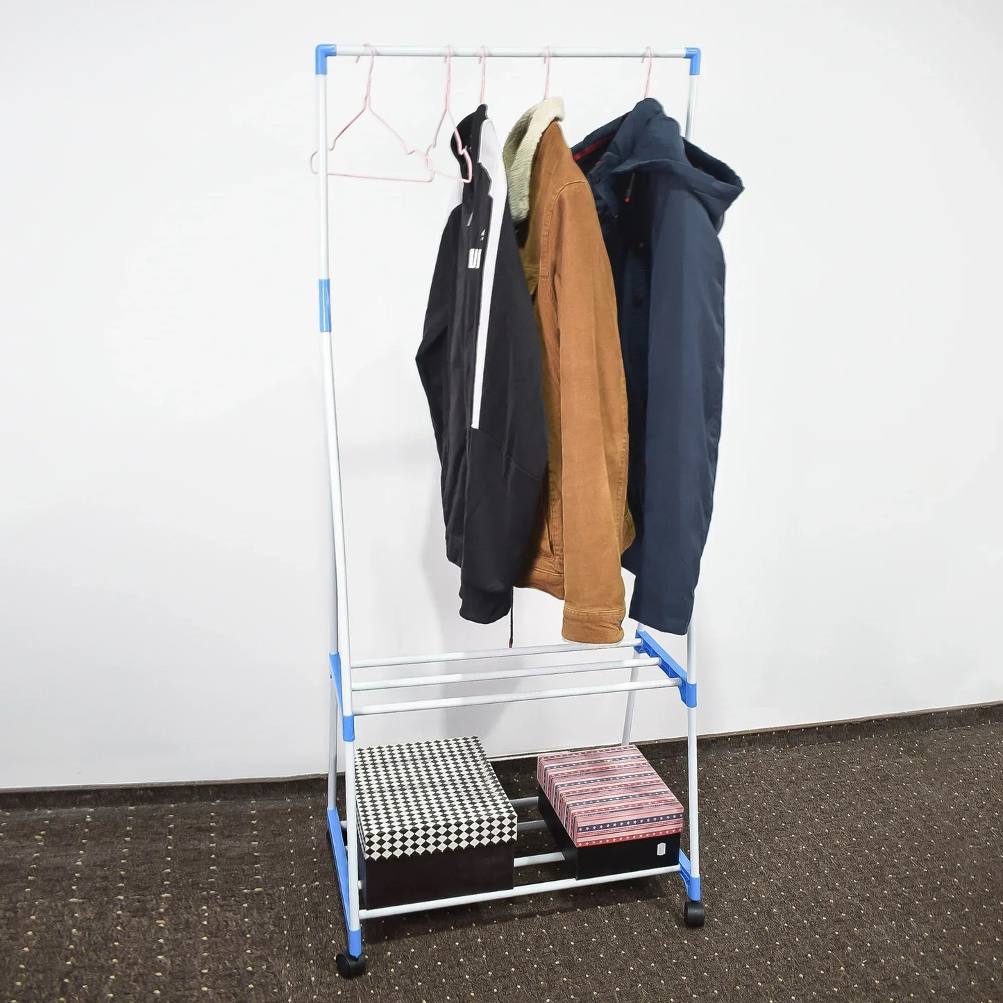 Organizator haine, mobil, 2 polite, Naimeed D4833, Alb