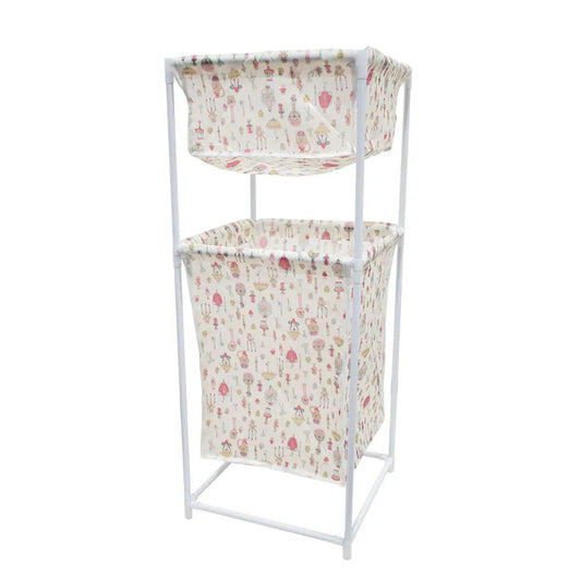Cos de rufe, material textil, 2 niveluri, Naimeed D4839G, Galben