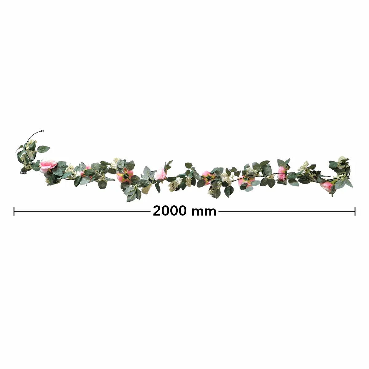 Planta artificiala curgatoare cu flori, Naimeed D4866, Roz, 2m