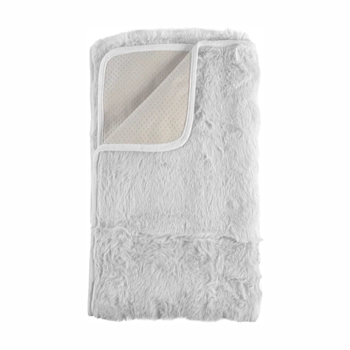 Cuvertura Canapea, Naimeed D4875L, 70x240cm, poliester, pufoasa, Alb