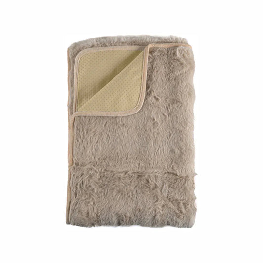 Cuvertura Canapea, Naimeed D4876S, 70x150cm, poliester, pufoasa, Maro