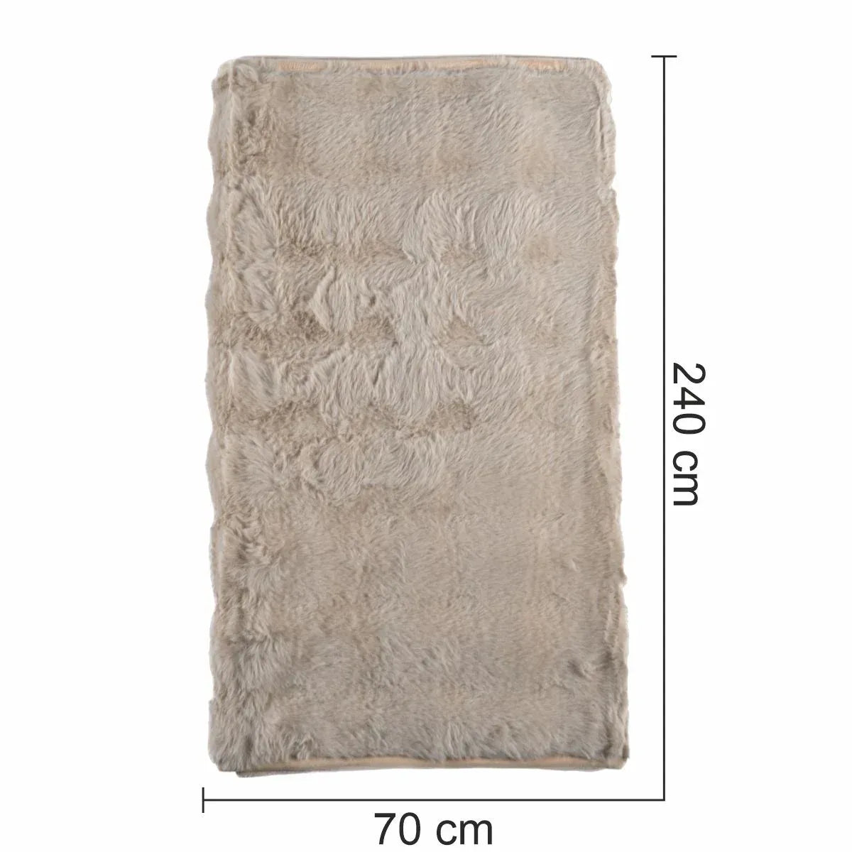 Cuvertura Canapea, Naimeed D4876L, 70x240cm, poliester, pufoasa, Maro