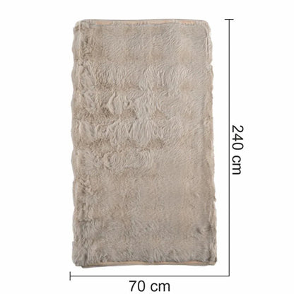 Cuvertura Canapea, Naimeed D4876L, 70x240cm, poliester, pufoasa, Maro