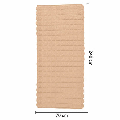 Cuvertura Canapea, Naimeed D4879L, 70x240cm, poliester, pufoasa, matlasata, Crem
