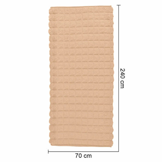 Cuvertura Canapea, Naimeed D4879L, 70x240cm, poliester, pufoasa, matlasata, Crem
