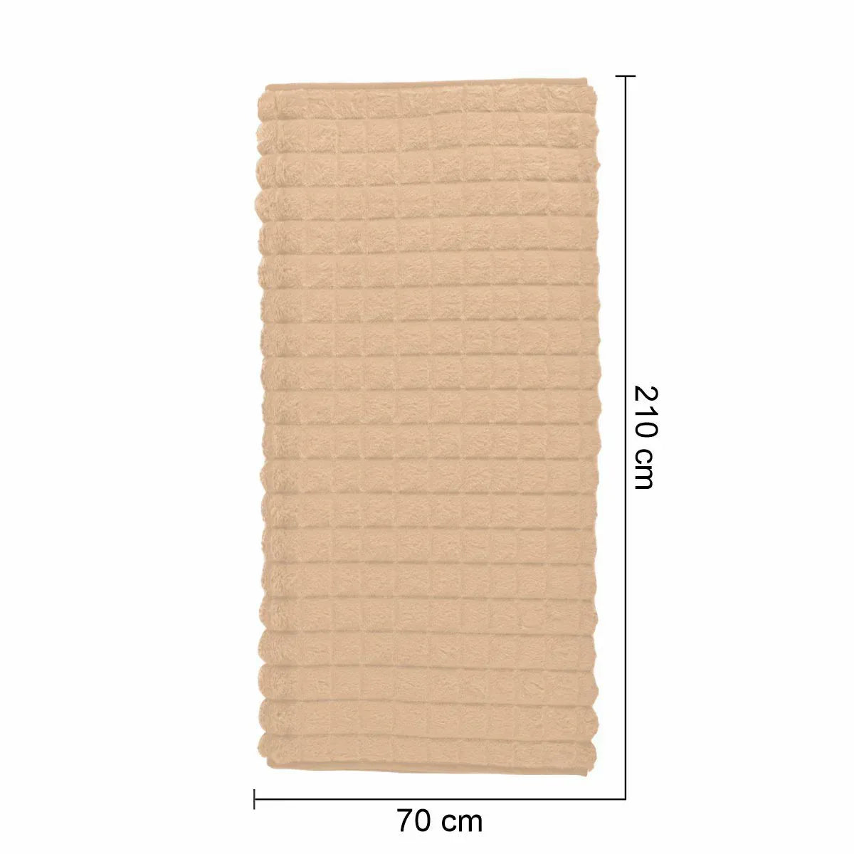 Cuvertura Canapea, Naimeed D4879M, 70x210cm, poliester, pufoasa, matlasata, Crem