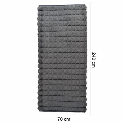 Cuvertura Canapea, Naimeed D4880L, 70x240cm, poliester, pufoasa, matlasata, Gri Inchis