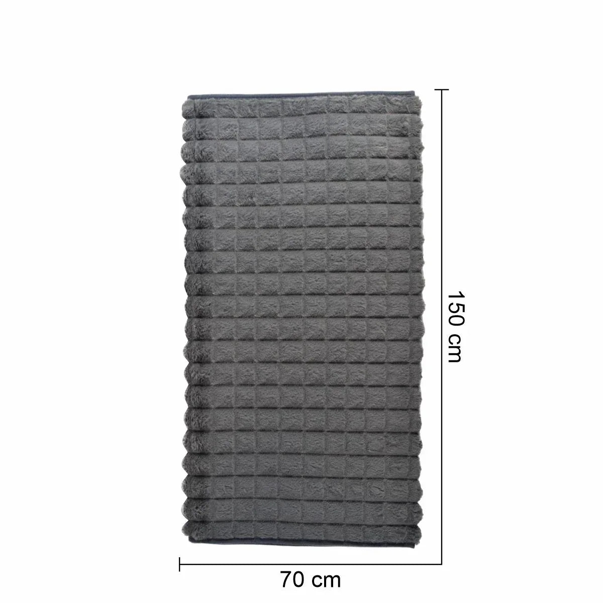 Cuvertura Canapea, Naimeed D4880S, 70x150cm, poliester, pufoasa, matlasata, Gri Inchis