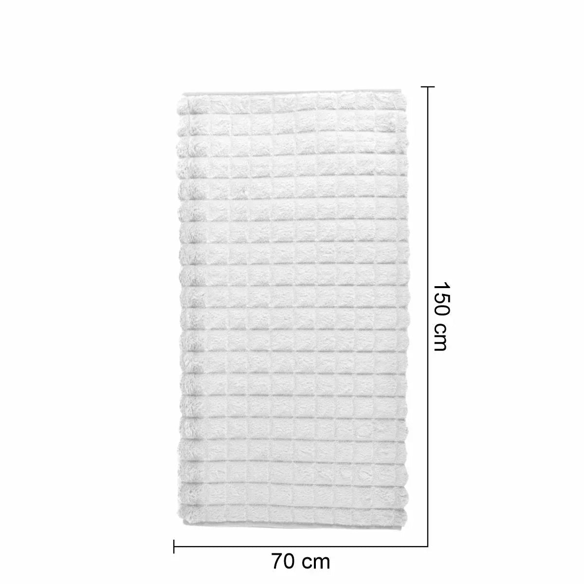 Cuvertura Canapea, Naimeed D4882S, 70x150cm, poliester, pufoasa, matlasata, Alb