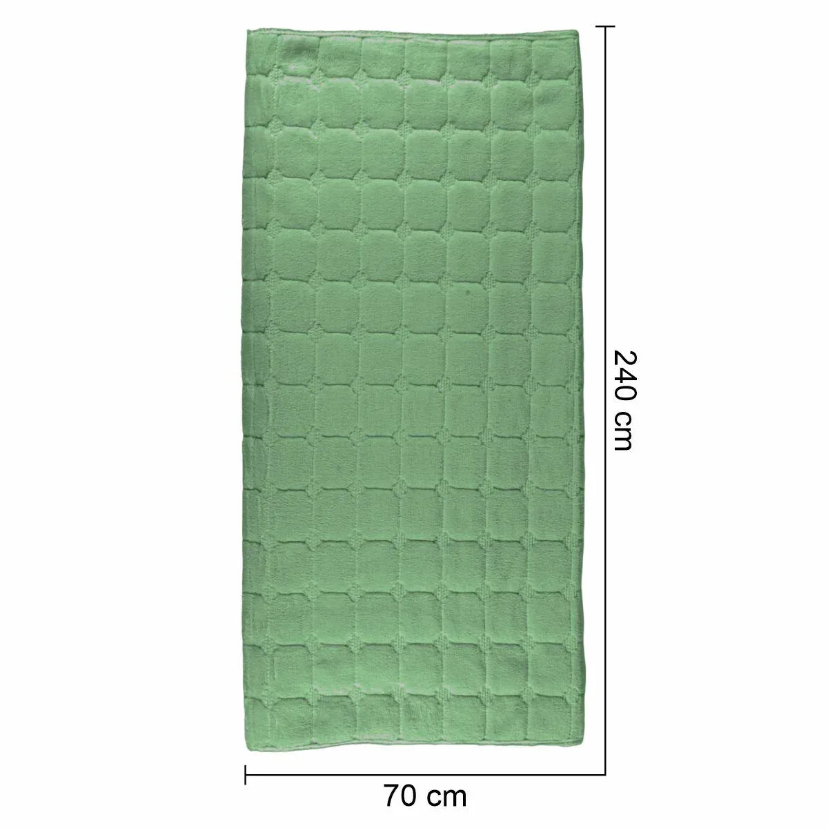 Cuvertura Canapea, Naimeed D4886L, 70x240cm, poliester, pufoasa, matlasata, Verde
