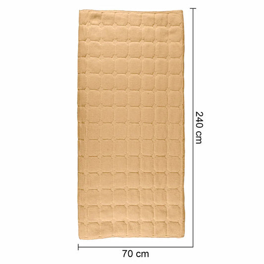 Cuvertura Canapea, Naimeed D4887L, 70x240cm, poliester, pufoasa, matlasata, Maro Deschis