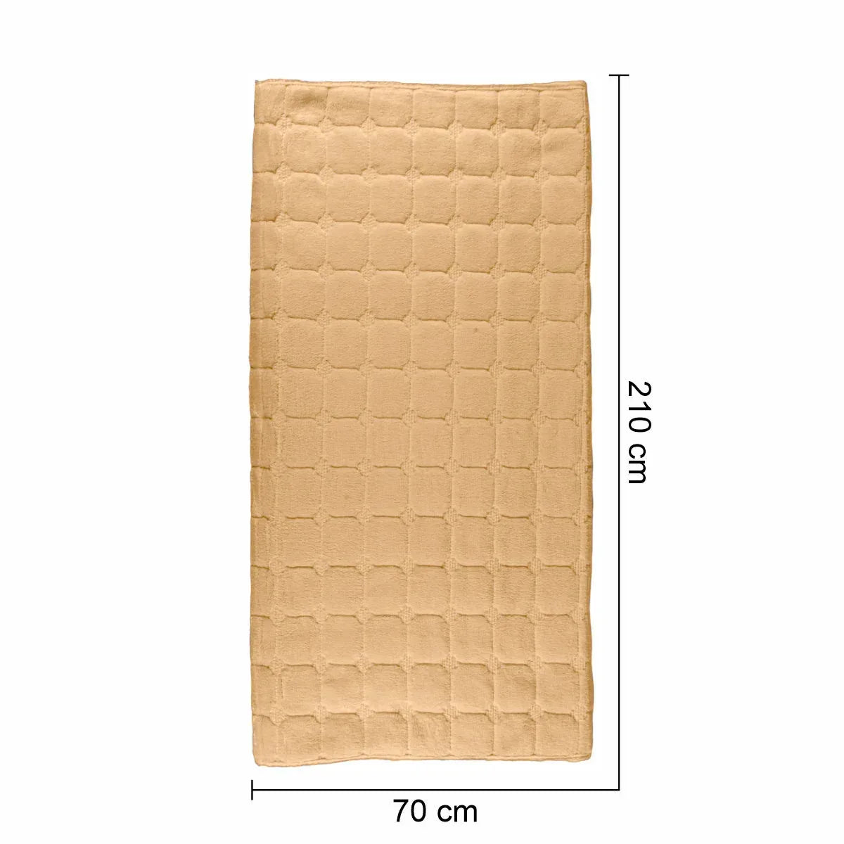 Cuvertura Canapea, Naimeed D4887M, 70x210cm, poliester, pufoasa, matlasata, Maro Deschis