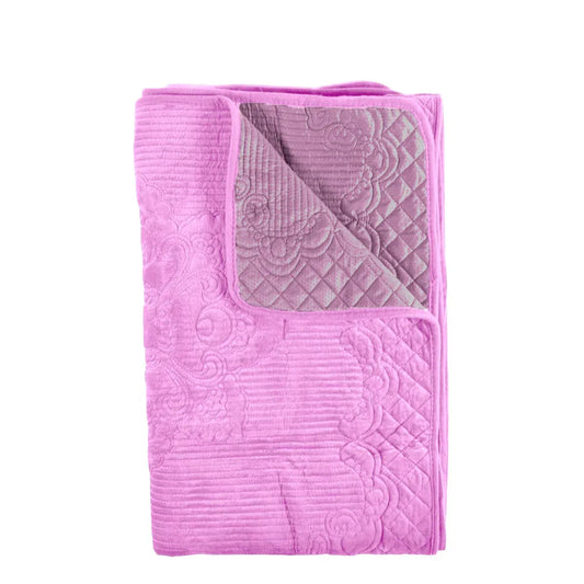 Cuvertura Canapea, Naimeed D4889M, 70x210cm, poliester, pufoasa, matlasata, Roz