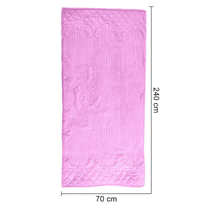 Cuvertura Canapea, Naimeed D4889L, 70x240cm, poliester, pufoasa, matlasata, Roz