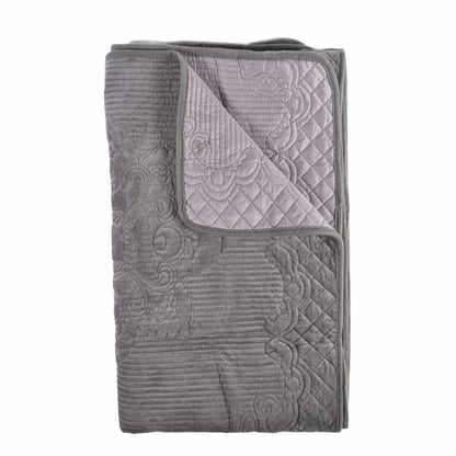 Cuvertura Canapea, Naimeed D4890L, 70x240cm, poliester, pufoasa, matlasata, Gri