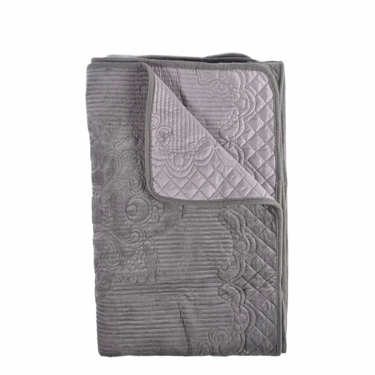 Cuvertura Canapea, Naimeed D4890M, 70x210cm, poliester, pufoasa, matlasata, Gri