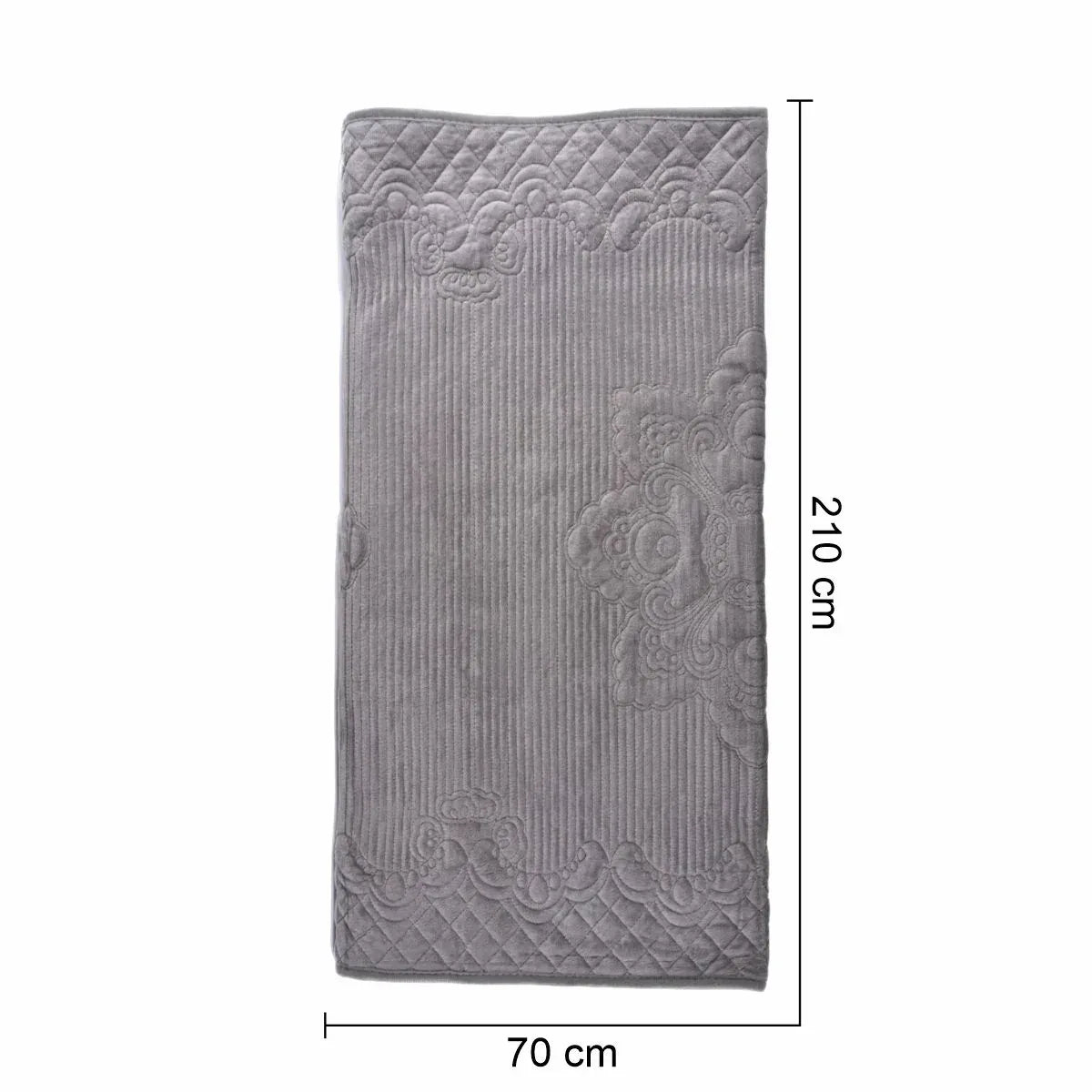 Cuvertura Canapea, Naimeed D4890M, 70x210cm, poliester, pufoasa, matlasata, Gri