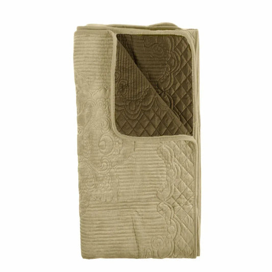 Cuvertura Canapea, Naimeed D4892L, 70x240cm, poliester, pufoasa, matlasata, Crem
