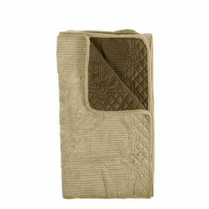 Cuvertura Canapea, Naimeed D4892M, 70x210cm, poliester, pufoasa, matlasata, Crem