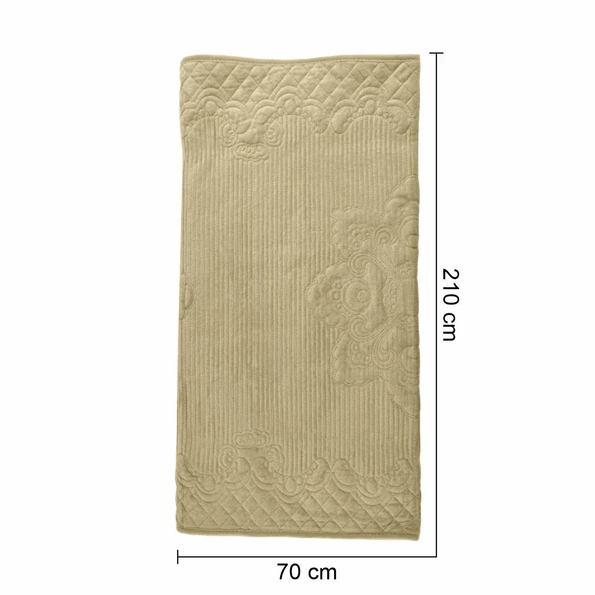 Cuvertura Canapea, Naimeed D4892M, 70x210cm, poliester, pufoasa, matlasata, Crem